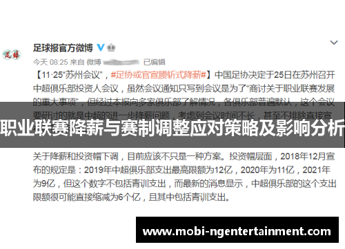 职业联赛降薪与赛制调整应对策略及影响分析